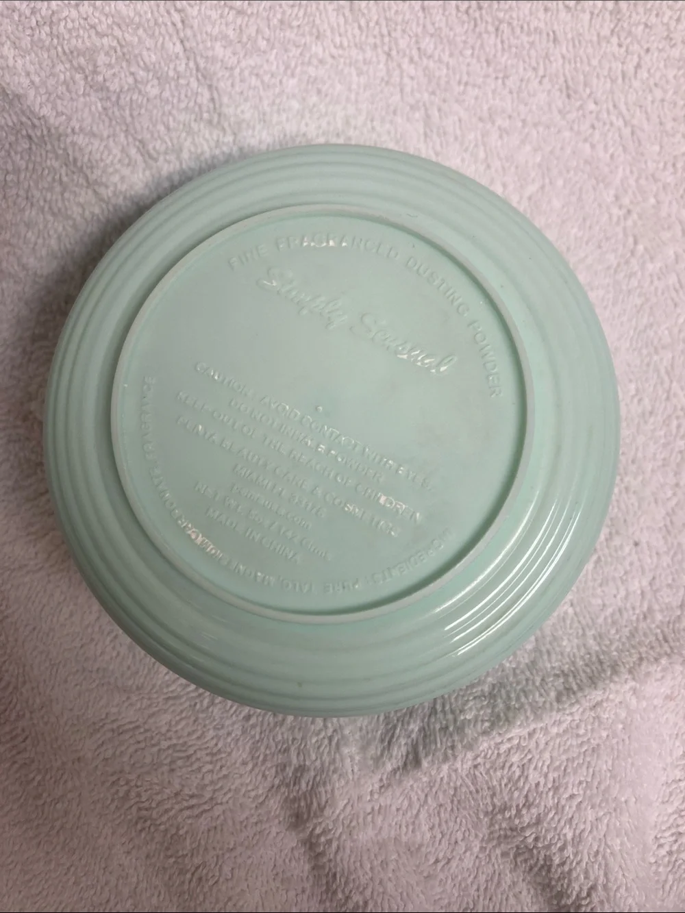 Simply sensual Perfumed Dusting Powder - Light Teal Jar